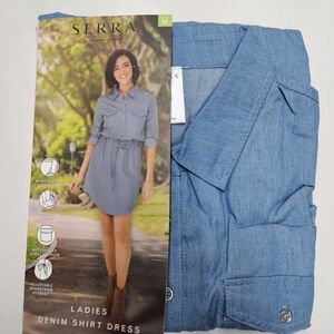 Serra Ladies Denim Shirt Dress